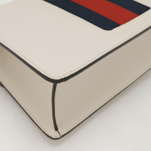 Gucci Gucci Sylvie Leather Shoulder Bag Off-White Leather Shoulder Bag 421882 - Picture 3 of 9